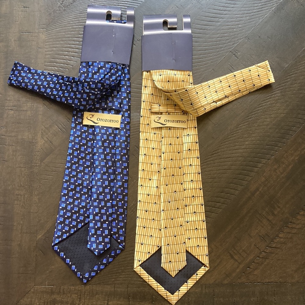 NeckTie Orozorroo men’s Ties with tags still on, set of 2 - Picture 2 of 2